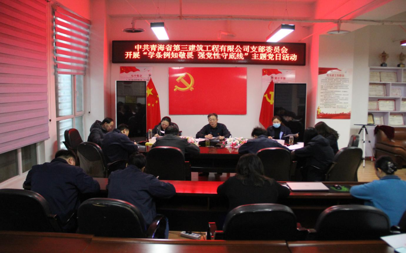中共青海省第三建筑工程有限公司支部委員會(huì) 開(kāi)展&ldquo;學(xué)條例知敬畏 強(qiáng)黨性守底線&rdquo; 主題黨日活動(dòng)